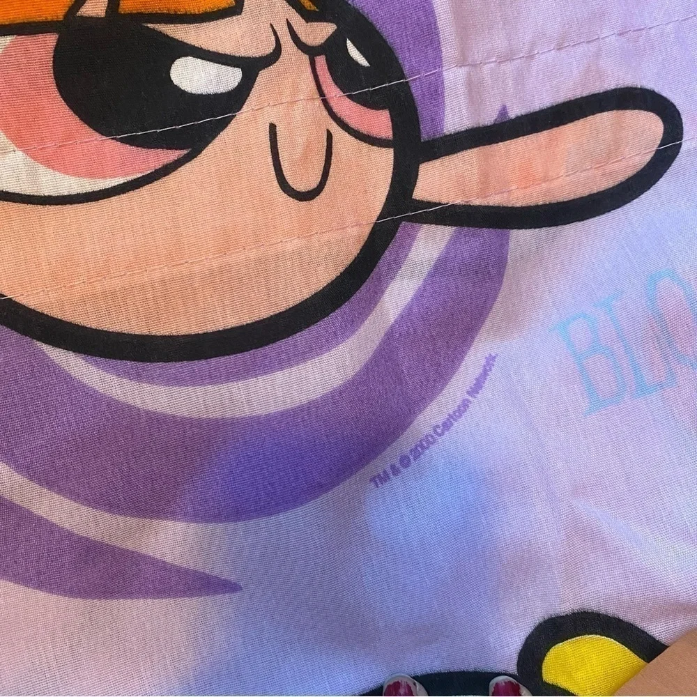 Vintage Powerpuff Girls Valance Curtain 2000 Purple